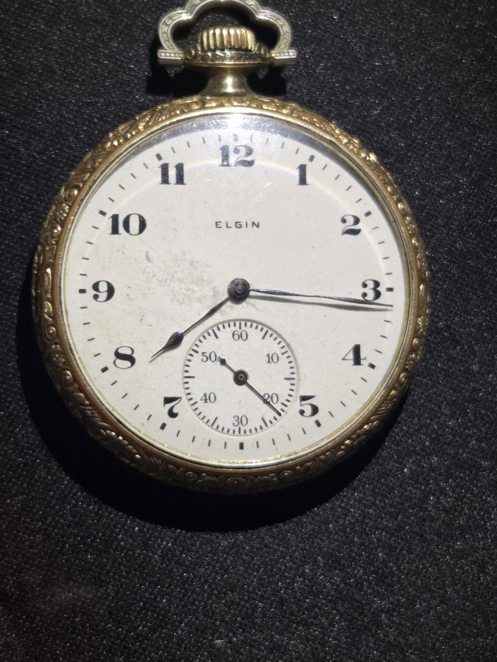 Elgin Men's Gold-Tone Pocket Watch with White Dial